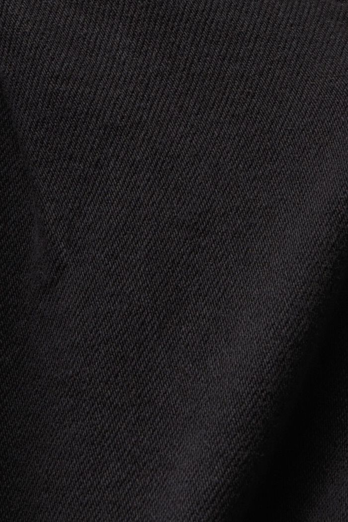 Lněné šortky s vysokým pasem, BLACK, detail image number 4
