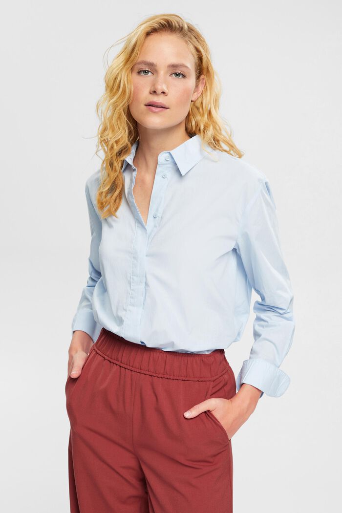 Košilová halenka oversize, LIGHT BLUE, detail image number 0