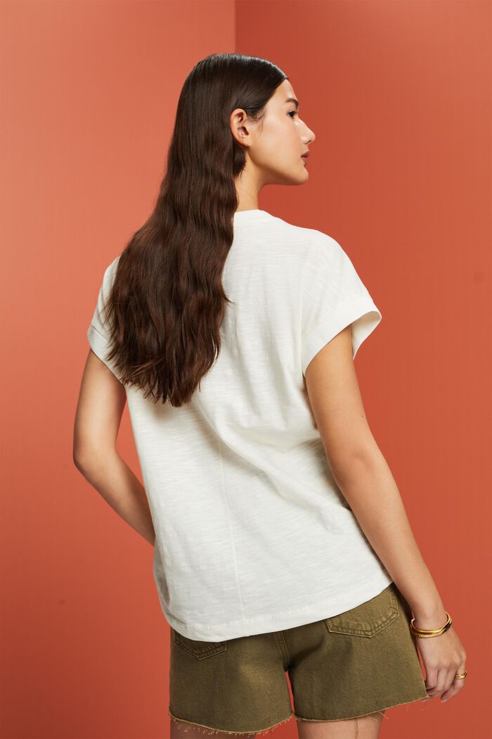 Tričko s háčkovaným předním dílem, OFF WHITE, detail image number 3