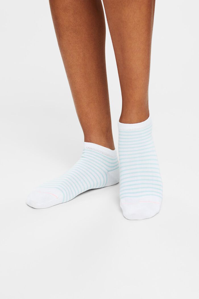 Pruhované nízké ponožky, balení 2 ks, WHITE, detail image number 1