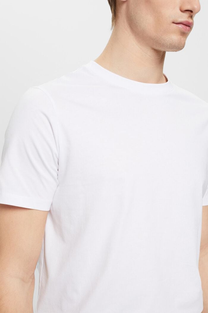 Žerzejové tričko s kulatým výstřihem, WHITE, detail image number 2