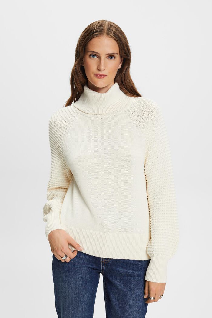 Bavlněný pulovr s nízkým rolákovým límcem, ICE, detail image number 0