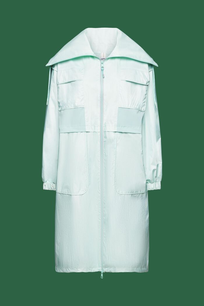 Vodoodpudivý kabát se stojáčkem, z ripstopu, LIGHT AQUA GREEN, detail image number 6