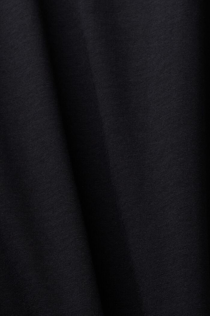 Žerzejové tričko z bio bavlny, BLACK, detail image number 4