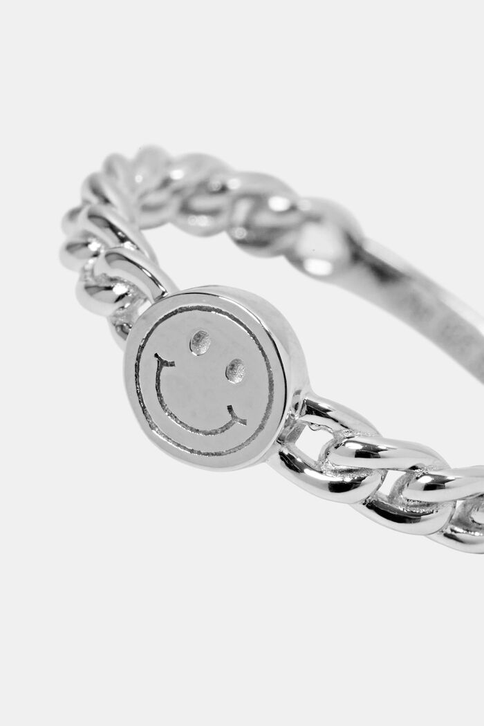 Řetízkový prsten se smajlíkem, sterlingové stříbro, SILVER, detail image number 1