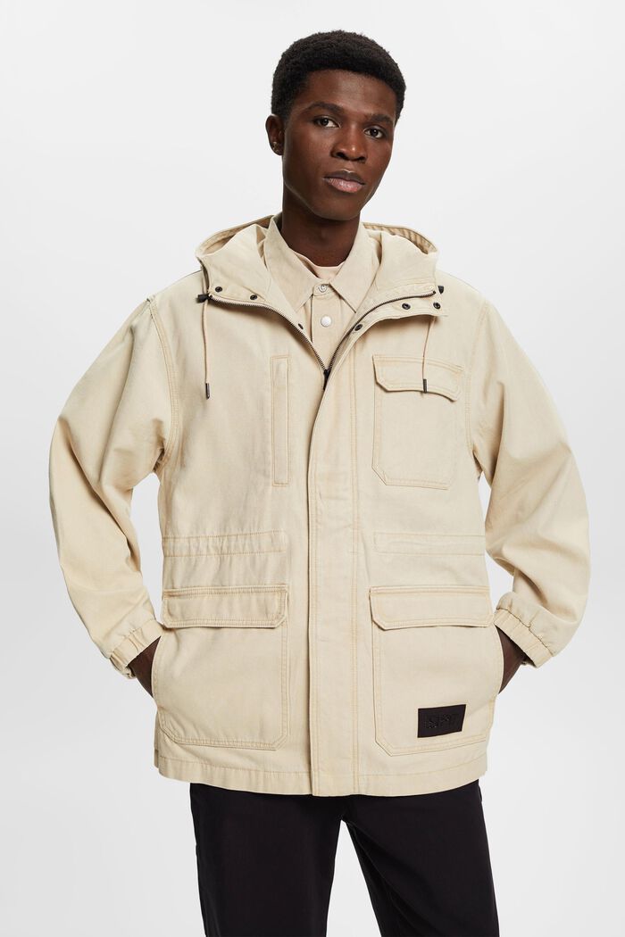 Bunda field jacket z pevné bavlny, SAND, detail image number 0