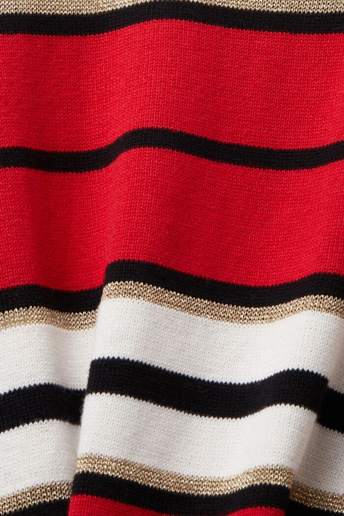 Pruhovaný pulovr s kašmírem, RED, detail image number 5