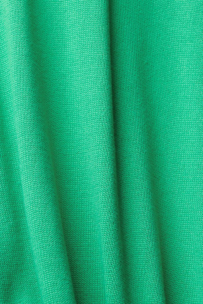 Pletený pulovr se špičatým výstřihem, LIGHT GREEN, detail image number 1