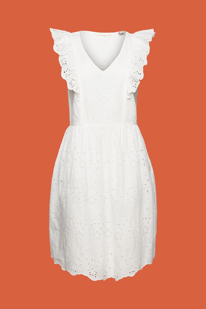 Bavlněné krajkové šaty, OFF WHITE, detail image number 5