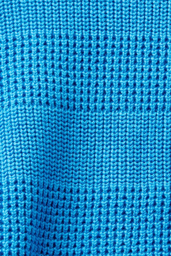 Strukturovaný pulovr s kulatým výstřihem, BLUE, detail image number 5