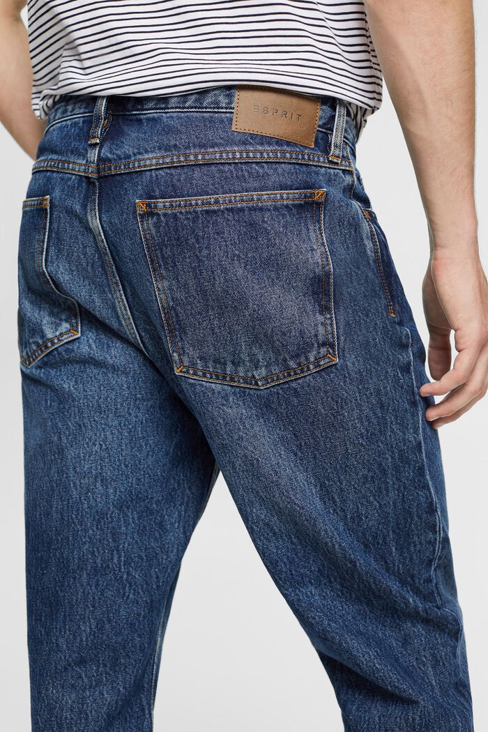 Džíny s rovnými nohavicemi, z udržitelné bavlny, BLUE DARK WASHED, detail image number 4