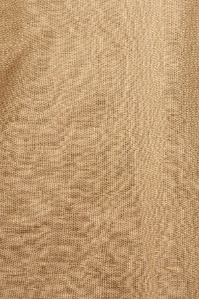 Košile, krátký rukáv, směs s bavlnou a lnem, BEIGE, detail image number 5