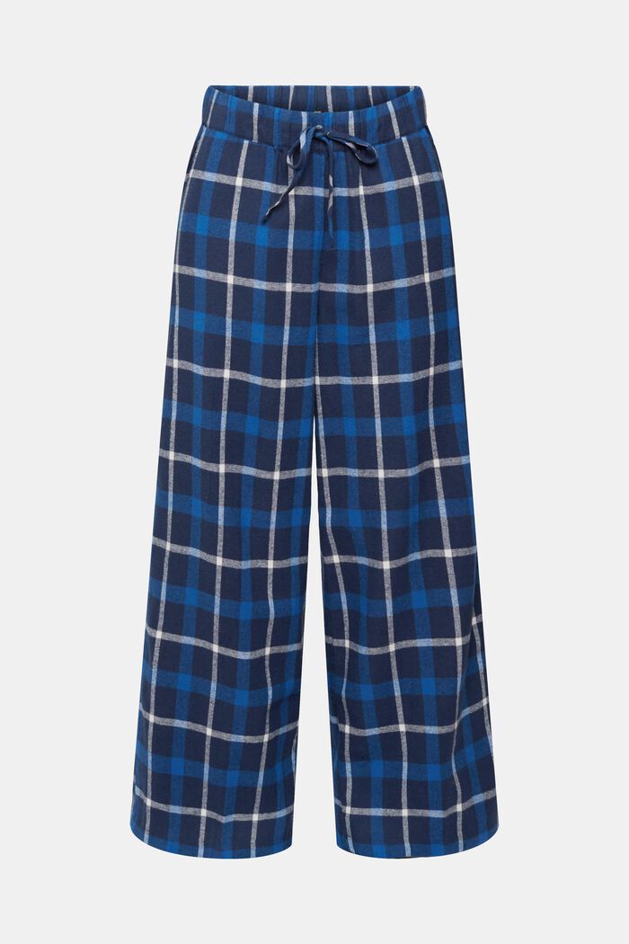 Kárované pyžamové kalhoty z bavlněného flanelu, INK, detail image number 2