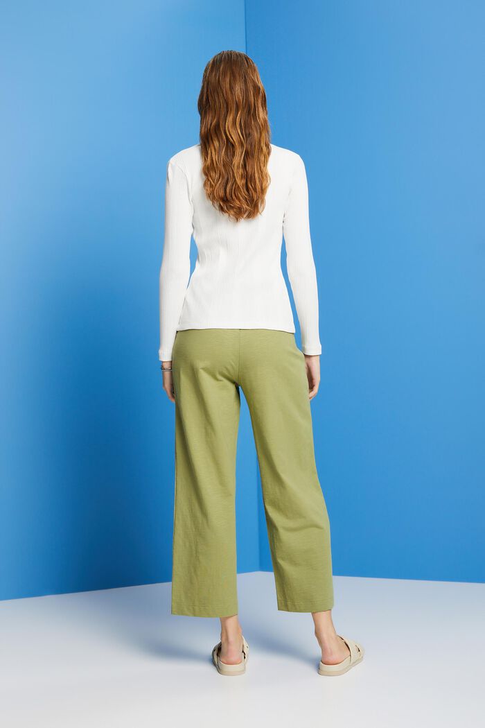 Žerzejová kalhotová sukně, 100% bavlna, PISTACHIO GREEN, detail image number 3