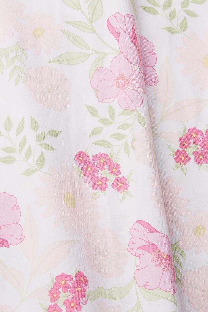Pyžamo s květovaným vzorem, LENZING™ ECOVERO™, WHITE, detail image number 4