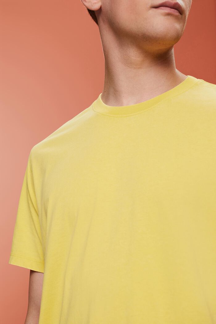 Žerzejové tričko, barvené po ušití, 100% bavlna, DUSTY YELLOW, detail image number 2