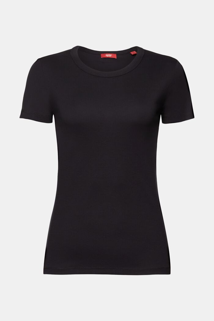 Tričko s kulatým výstřihem ke krku, 100% bavlna, BLACK, detail image number 6