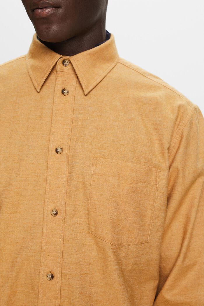 Melírovaná košile, 100% bavlna, CAMEL, detail image number 2