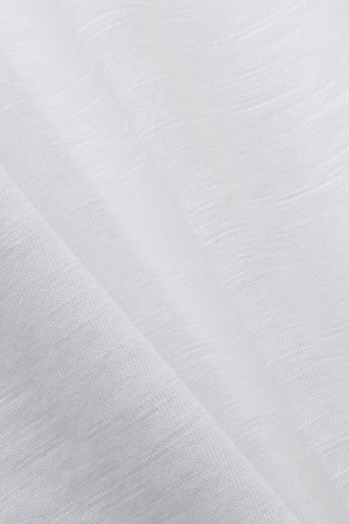 Basic tričko s kulatým výstřihem, 100 % bavlna, WHITE, detail image number 5