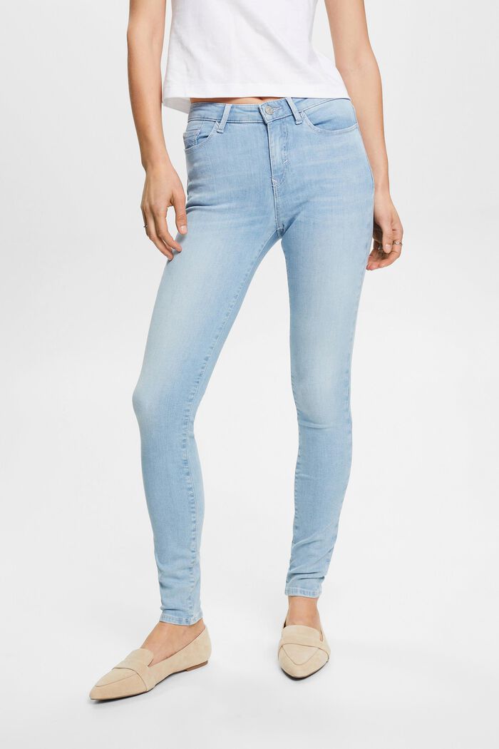 Skinny džíny z udržitelné bavlny, BLUE BLEACHED, detail image number 0