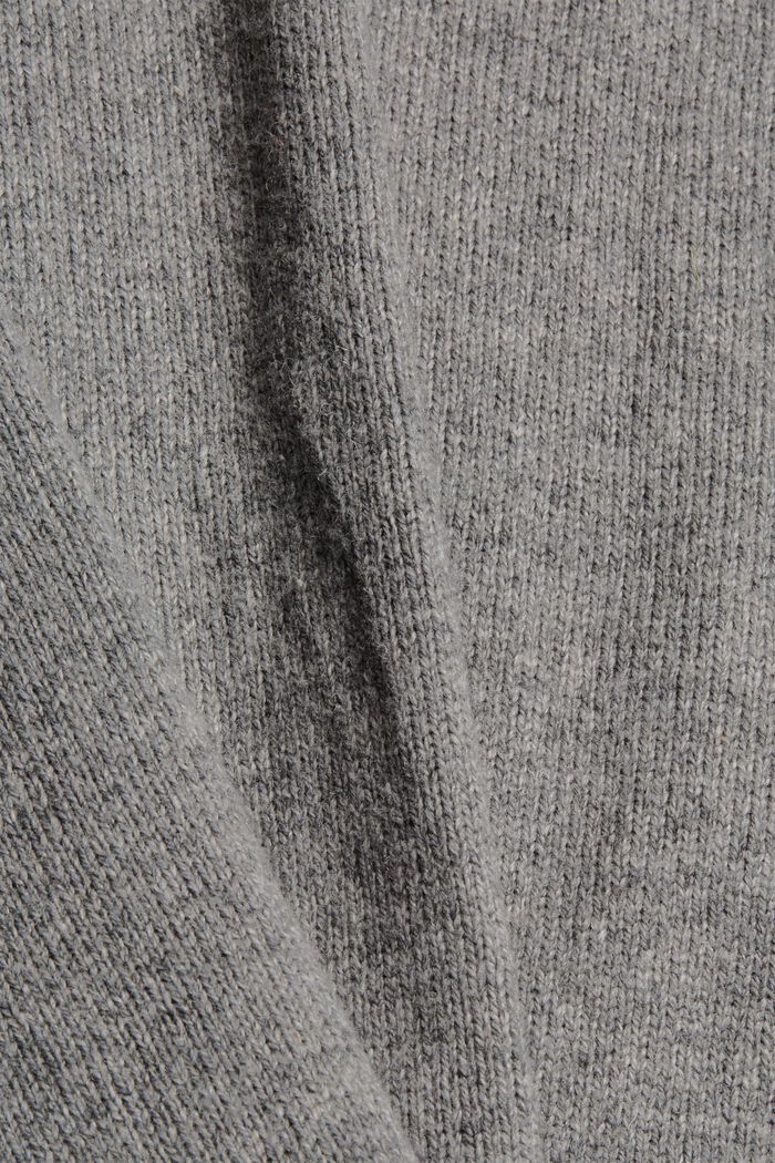 S vlnou: pulovr s dlouhým střihem, GUNMETAL, detail image number 4