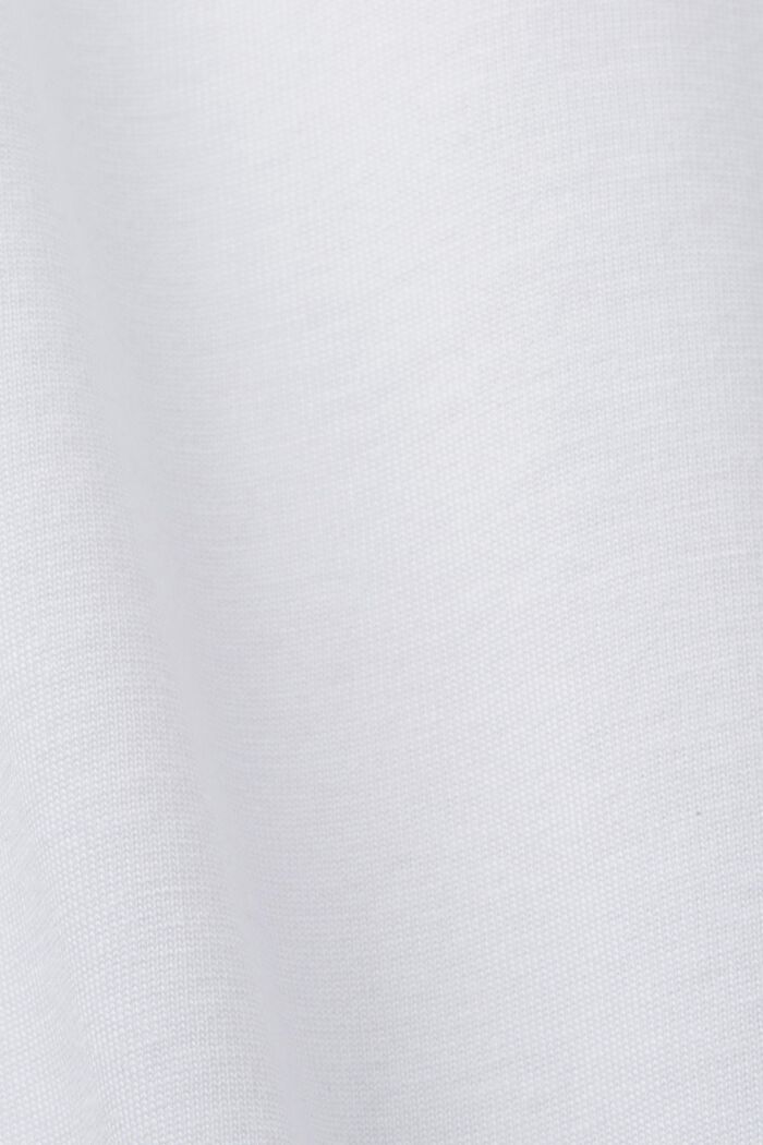 CURVY tričko s drobným potiskem, 100% bavlna, WHITE, detail image number 5