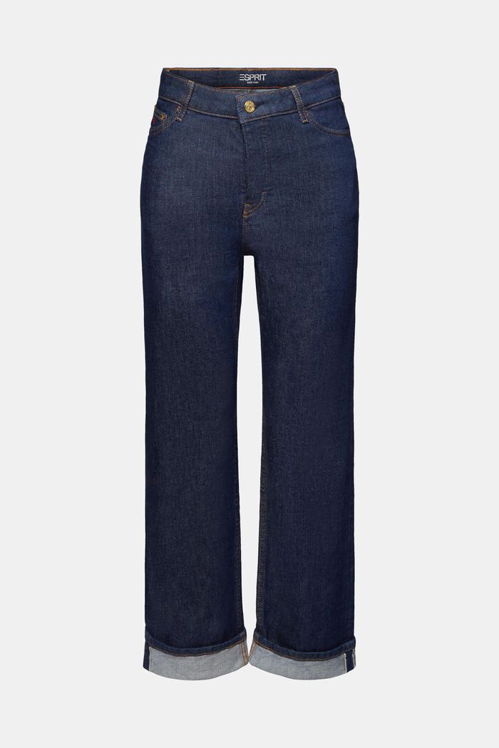 Rovné džíny s vysokým pasem a pevným okrajem, BLUE RINSE, detail image number 7