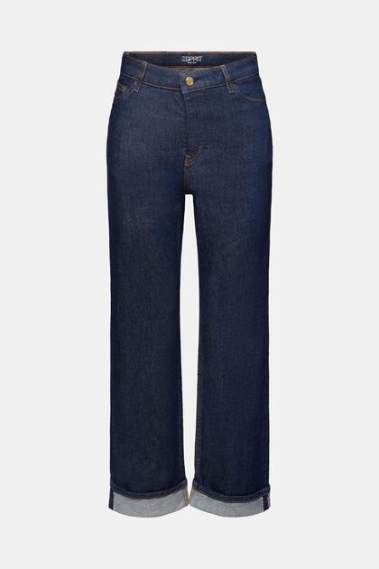 Rovné džíny s vysokým pasem a pevným okrajem