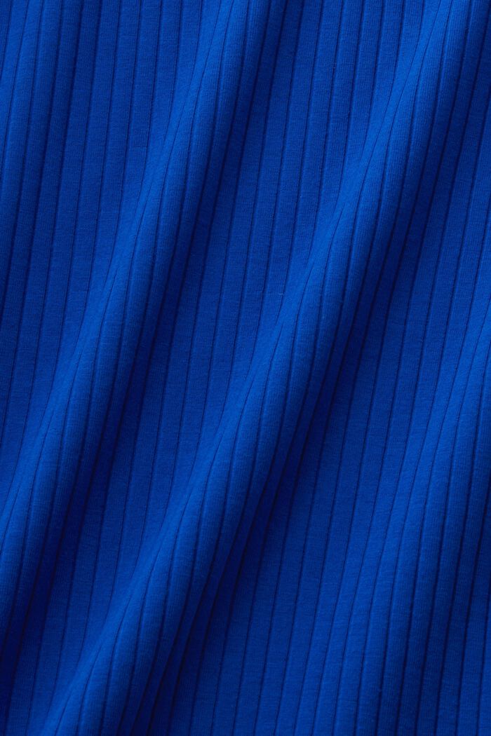 Žebrové midi šaty s odhalenými rameny, BRIGHT BLUE, detail image number 5