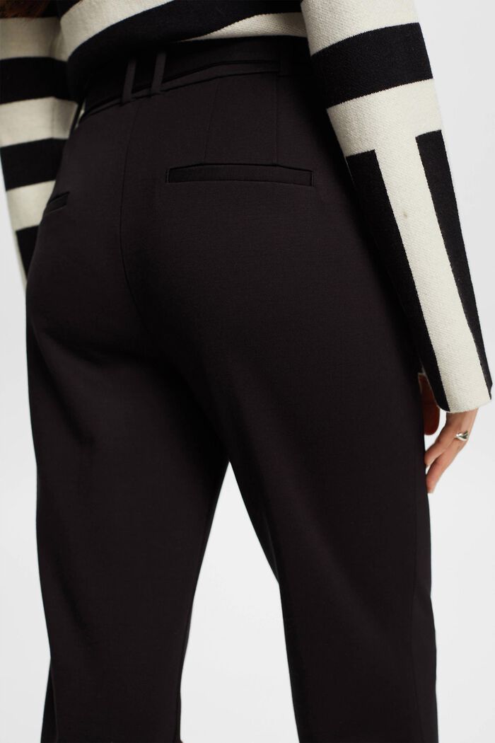 Kalhoty s vysokým pasem a opaskem, BLACK, detail image number 4