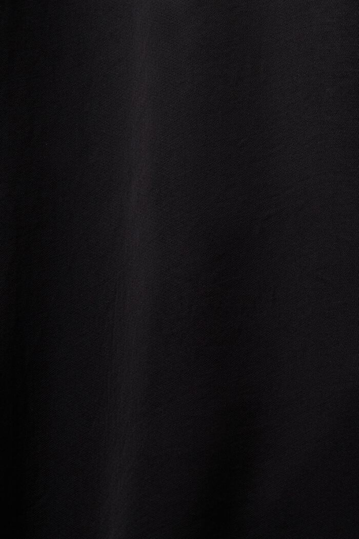 Saténová noční košile s krajkou, LENZING™ ECOVERO™, BLACK, detail image number 5