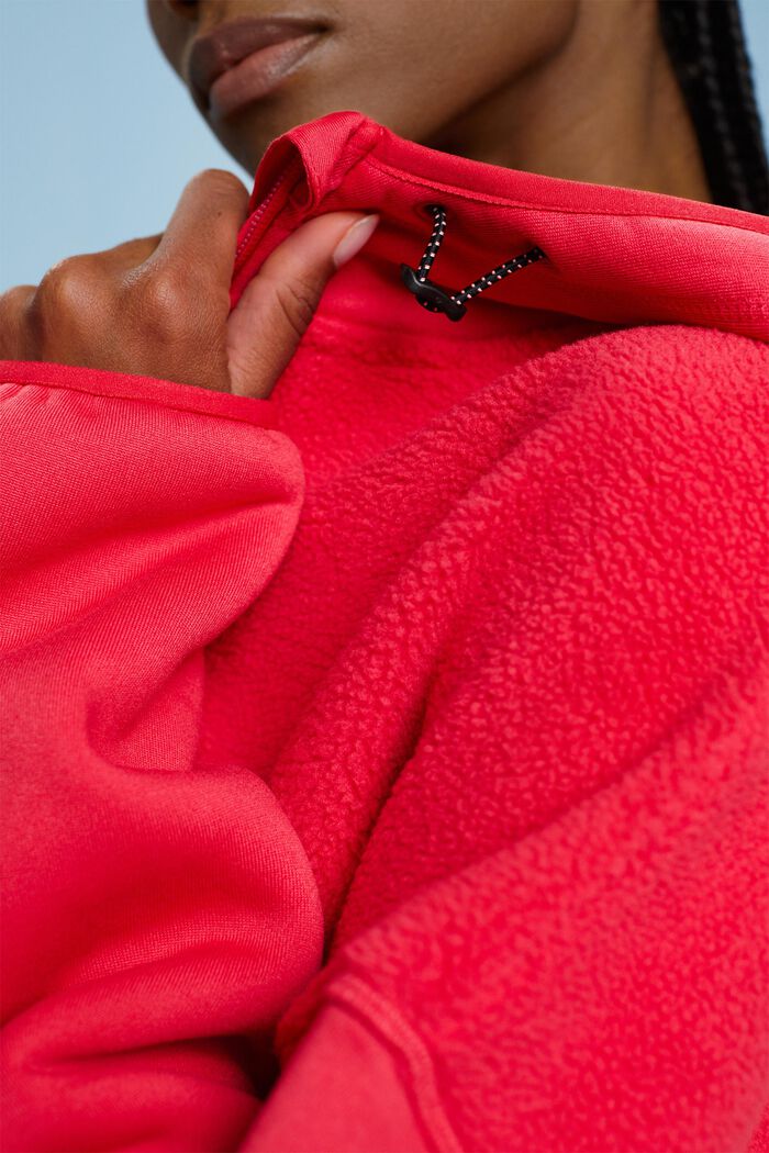 Zateplená mikina s kapucí a na zip, RED, detail image number 2