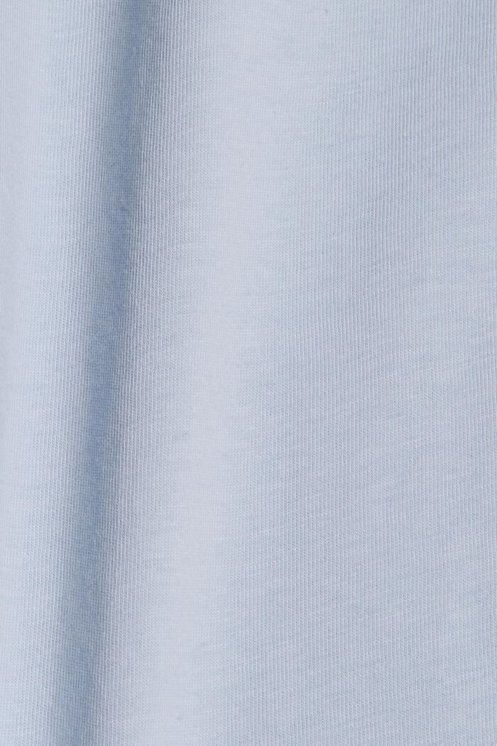 Tričko s látkovými rukávy a dírkovanou výšivkou, LIGHT BLUE LAVENDER, detail image number 4