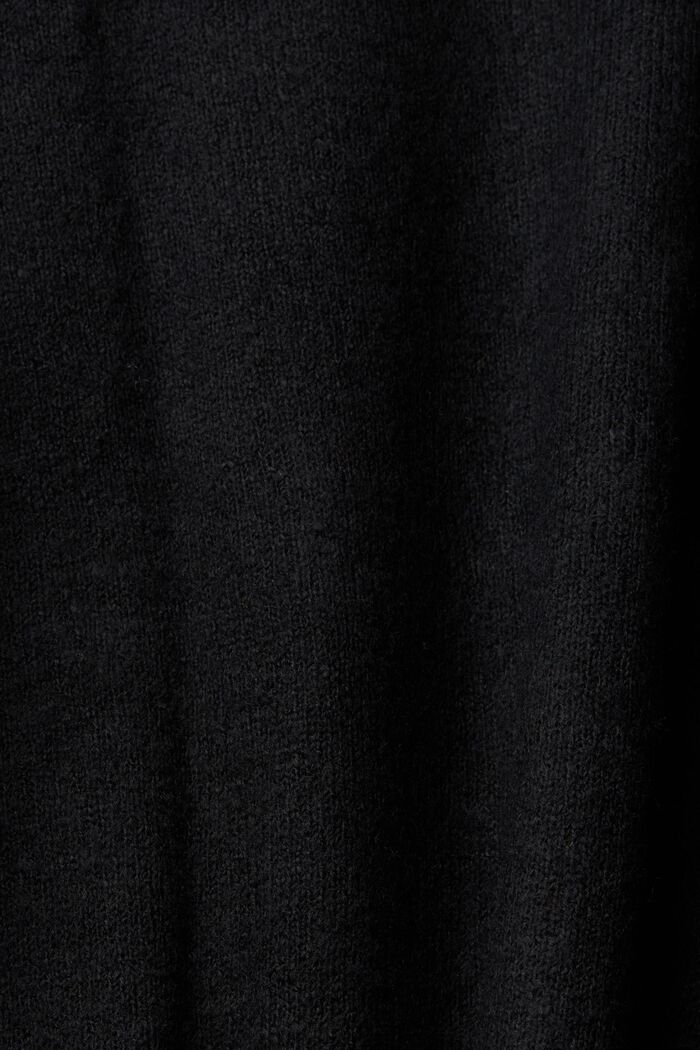 Pletený pulovr s rolákem, BLACK, detail image number 4