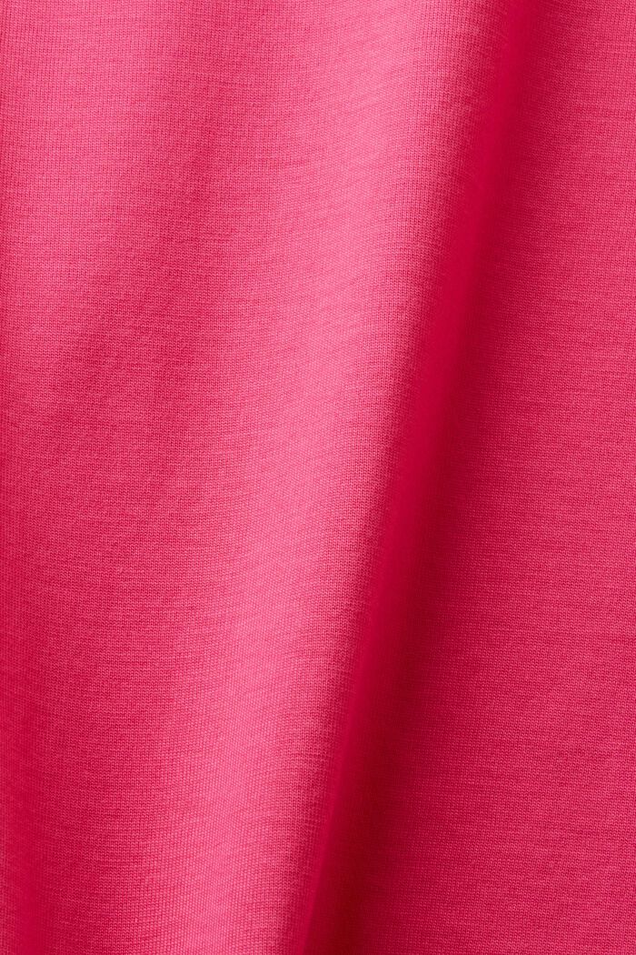 Tričko s kulatým výstřihem, z bavlny pima, PINK FUCHSIA, detail image number 5