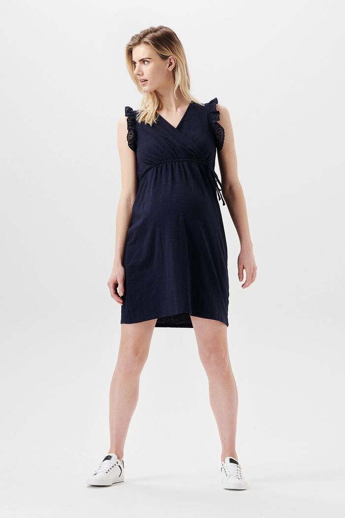 Žerzejové šaty z bio bavlny, NIGHT SKY BLUE, detail image number 0
