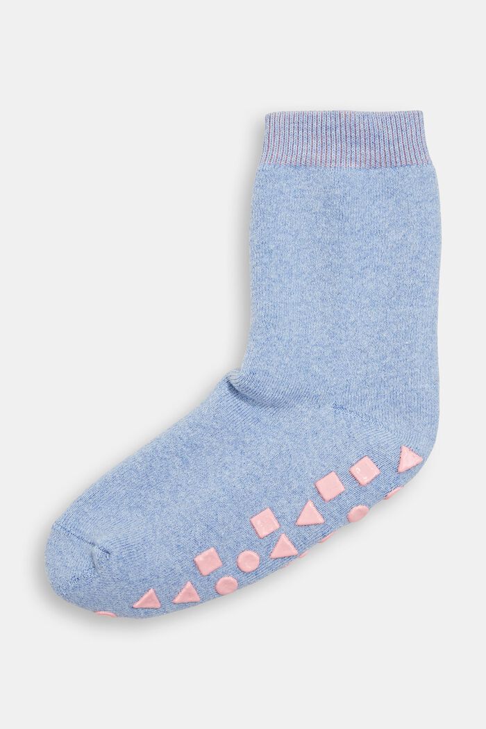 Protiskluzové ponožky ze směsi s bio bavlnou, JEANS, detail image number 0
