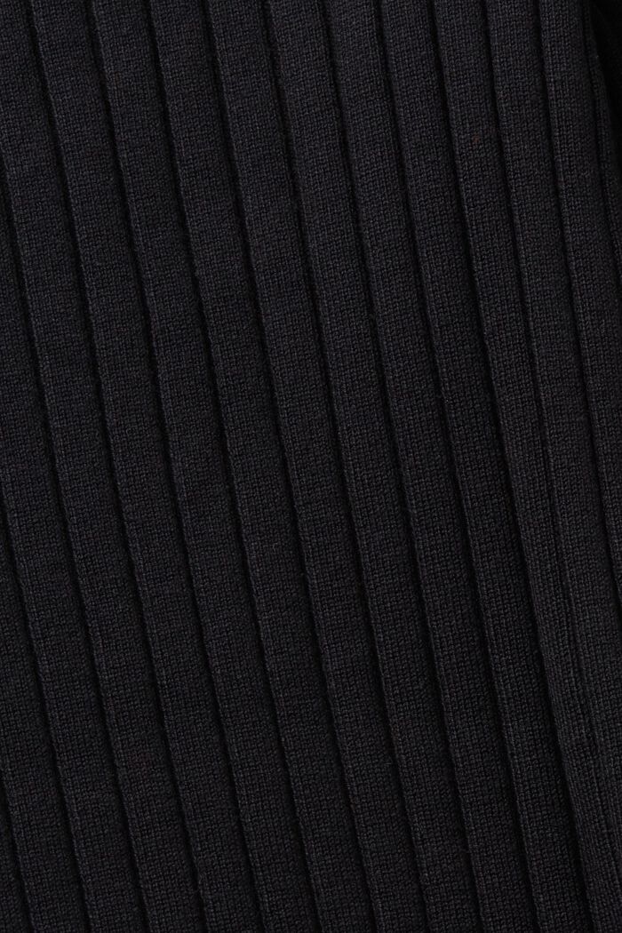 Pruhovaný pulovr z žebrové pleteniny, BLACK, detail image number 5