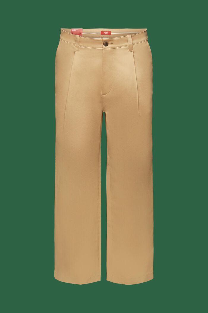 Kalhoty chino se širokými nohavicemi, BEIGE, detail image number 7