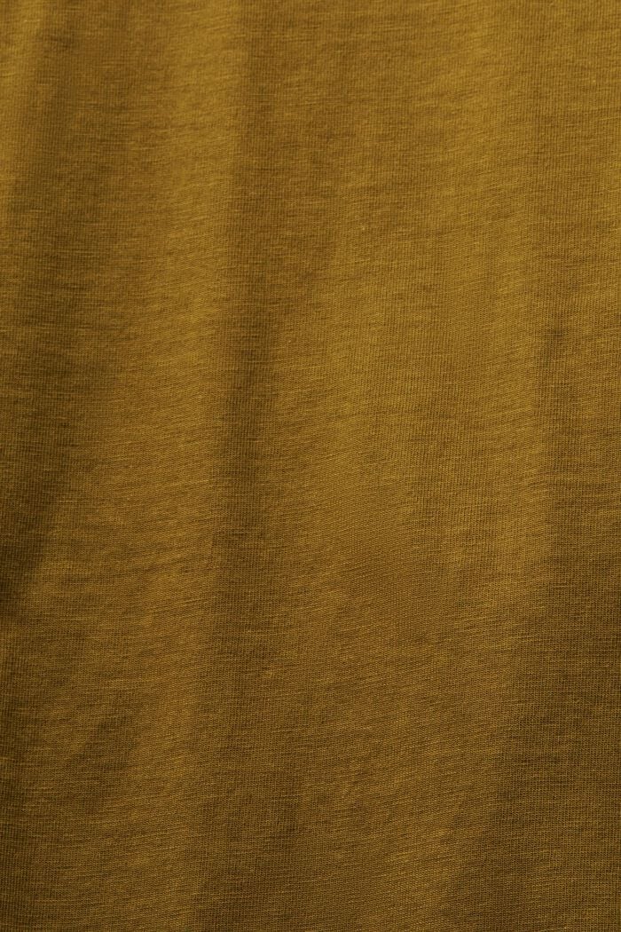 Žerzejové tričko z bio bavlny, OLIVE, detail image number 5