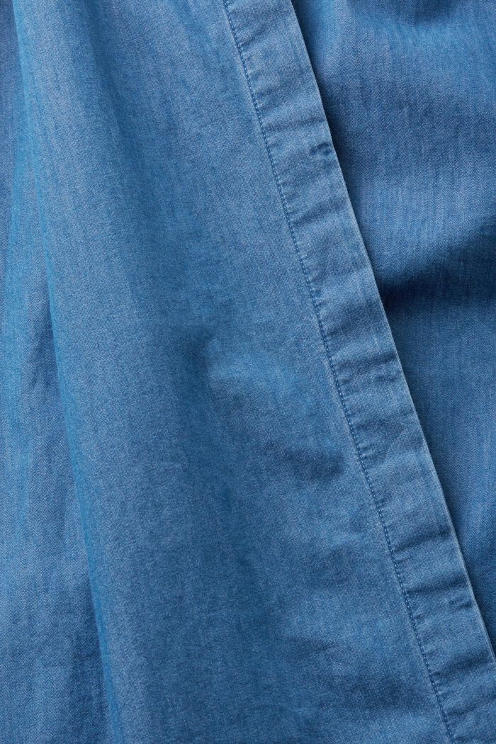Midi šaty s vázačkou, z bavlněného denimu, BLUE MEDIUM WASHED, detail image number 5