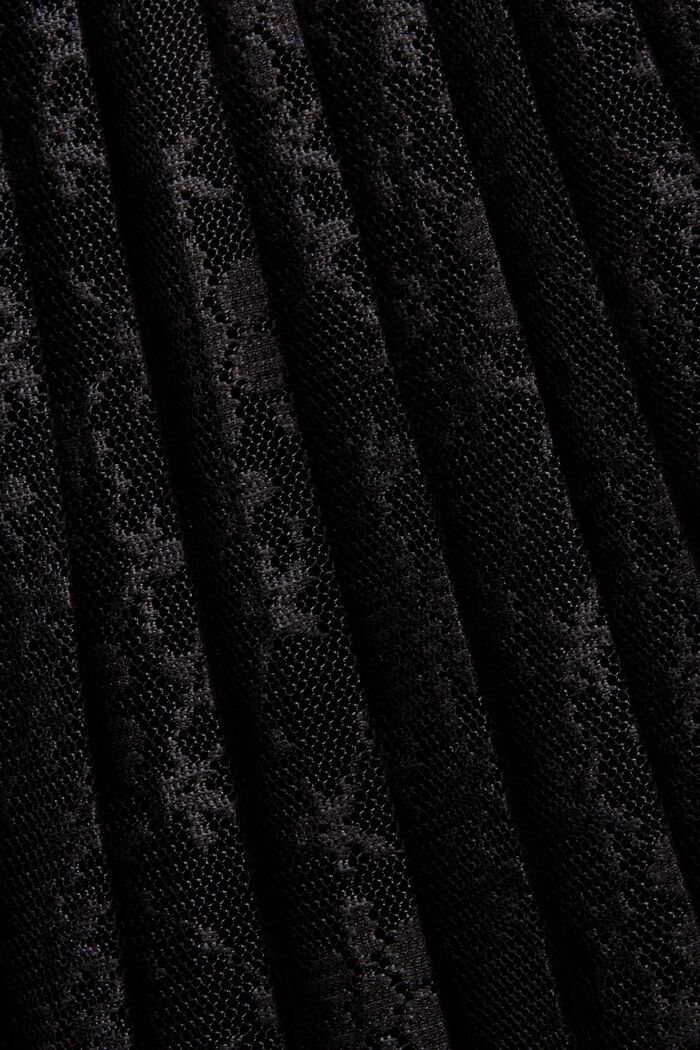 Plisovaná midi sukně s krajkou, BLACK, detail image number 4