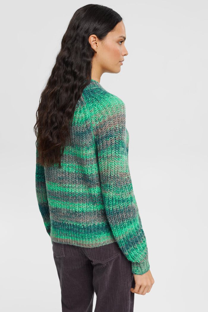 Robustní pletený svetr ze směsi vlny, TEAL GREEN, detail image number 3
