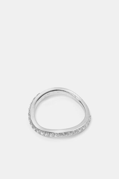Zvlněný prsten ze sterlingového stříbra