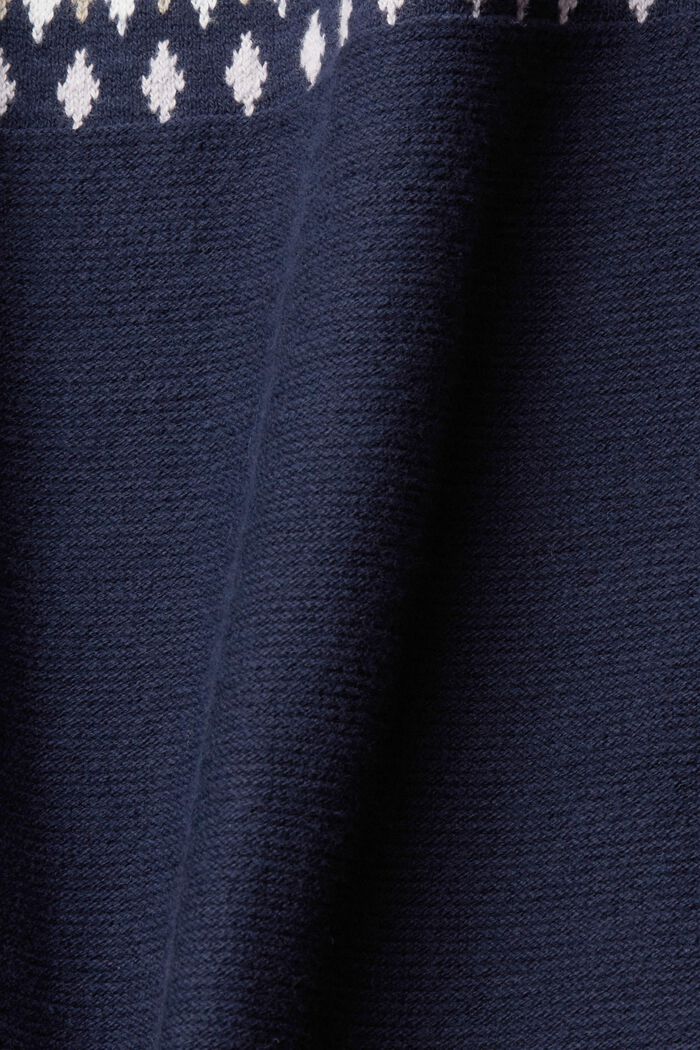 Žakárový pulovr, NAVY, detail image number 1
