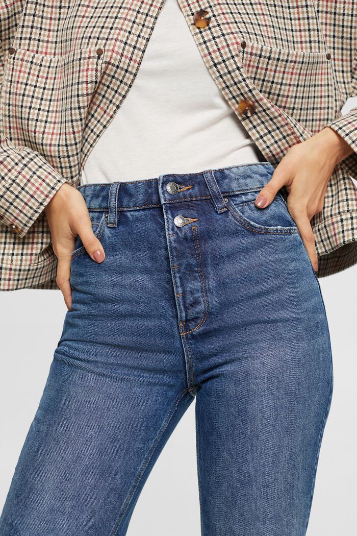 Rozšířené retro džíny s vysokým pasem, BLUE MEDIUM WASHED, detail image number 2
