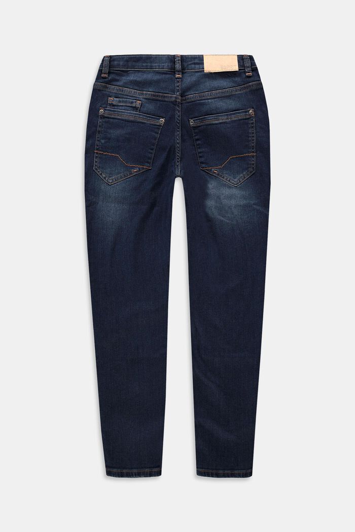 Zužující se džíny s nastavitelným pasem, BLUE BLACK WASHED, detail image number 1