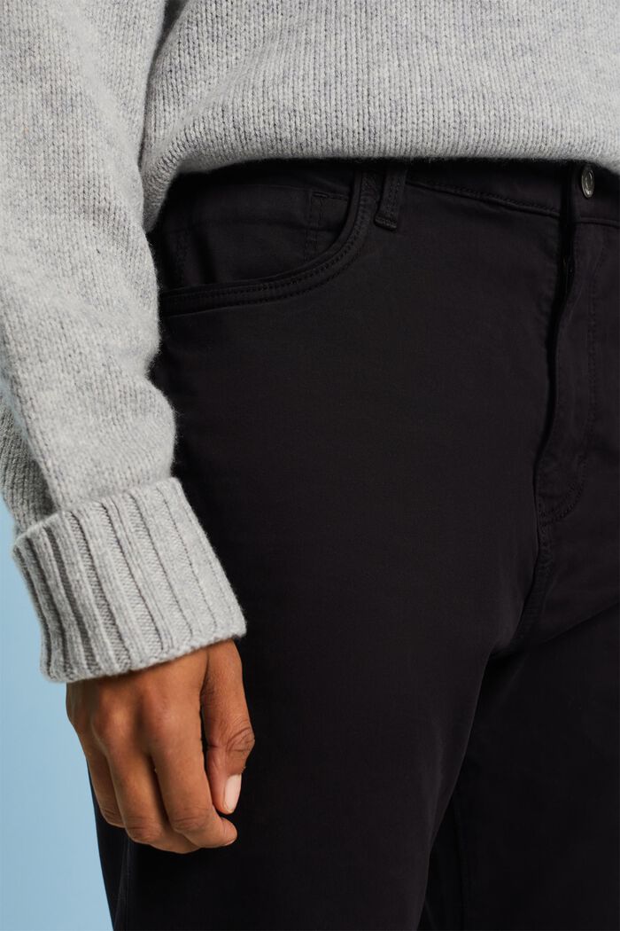 Keprové kalhoty se střihem Slim Fit, BLACK, detail image number 2
