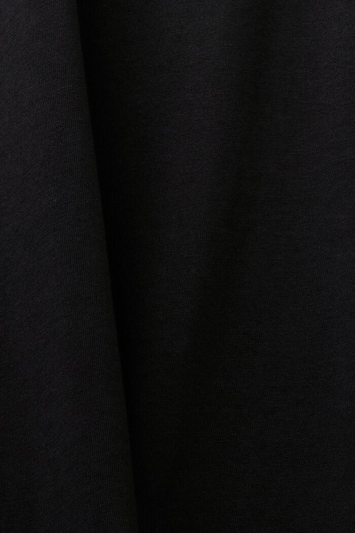 Tričko s nášivkou loga, bio bavlna, BLACK, detail image number 5