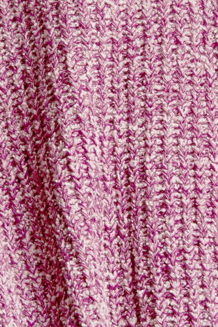 Melírovaný pletený pulovr, směs s bio bavlnou, ROSE, detail image number 4
